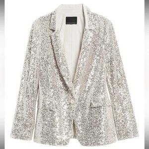 Banana Republic Soft Sequin Blazer Women's Size 6